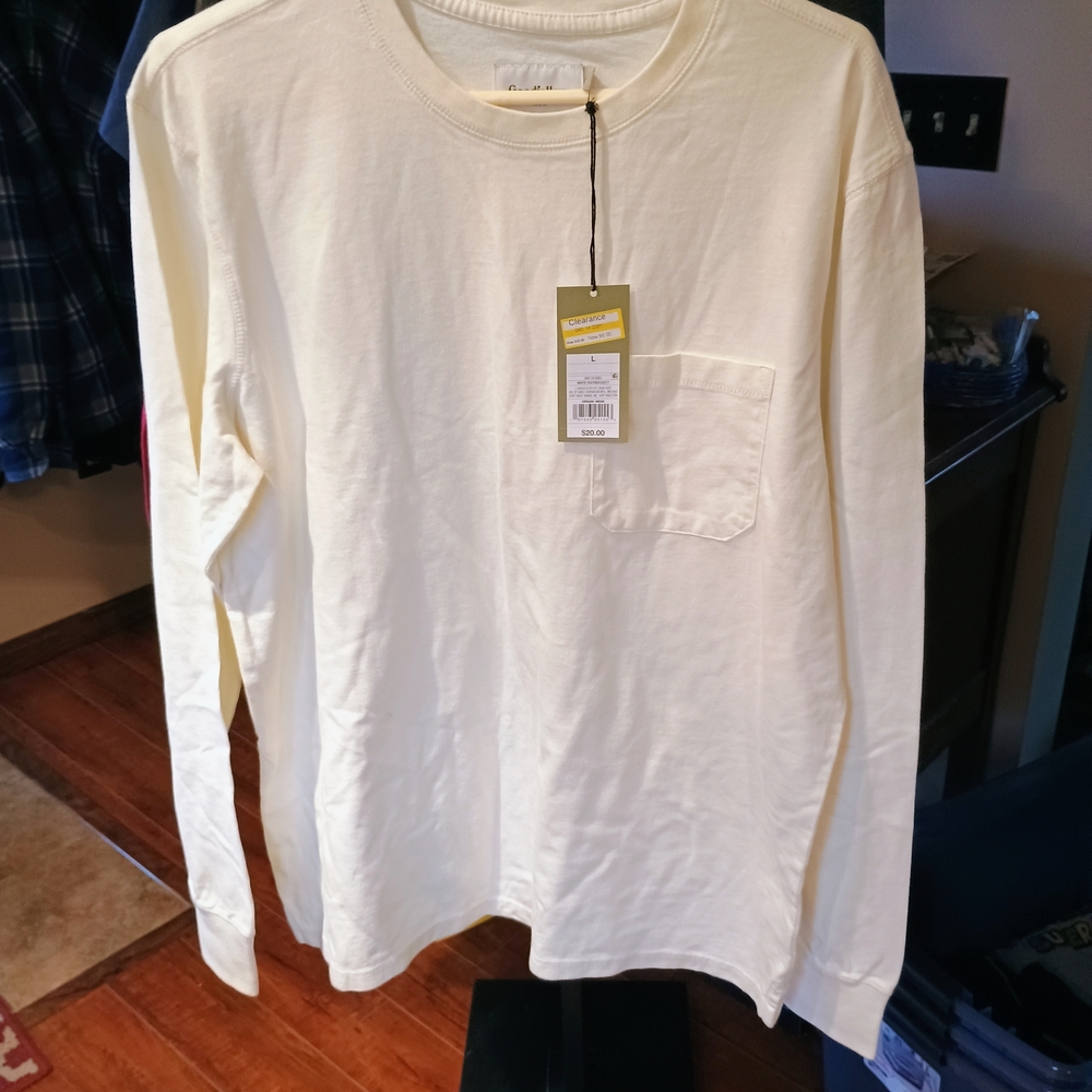 Goodfellow & Co Men's Off-White Long Sleeve Tee